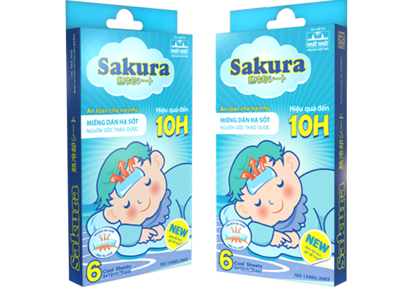 Miếng dán hạ sốt Sakura công nghệ Nhật Bản giúp hạ nhiệt cho trẻ