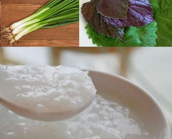 Cháo hành tía tố giúp giảm sổ mũi và các triệu chứng cảm lạnh ở trẻ