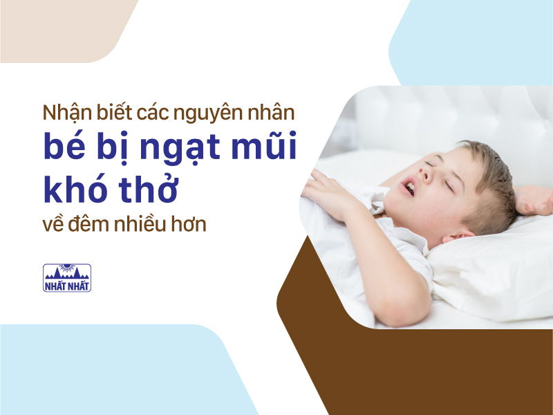 bé bị ngạt mũi khó thở về đêm