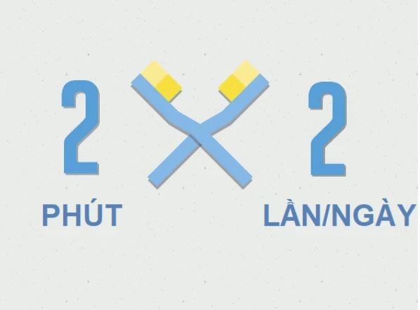 Mỗi ngày nên đánh răng tối thiểu 2 lần, mỗi lần 2 phút