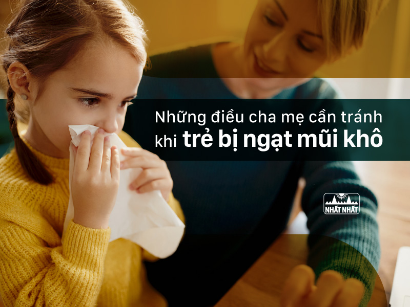 trẻ bị ngạt mũi khô