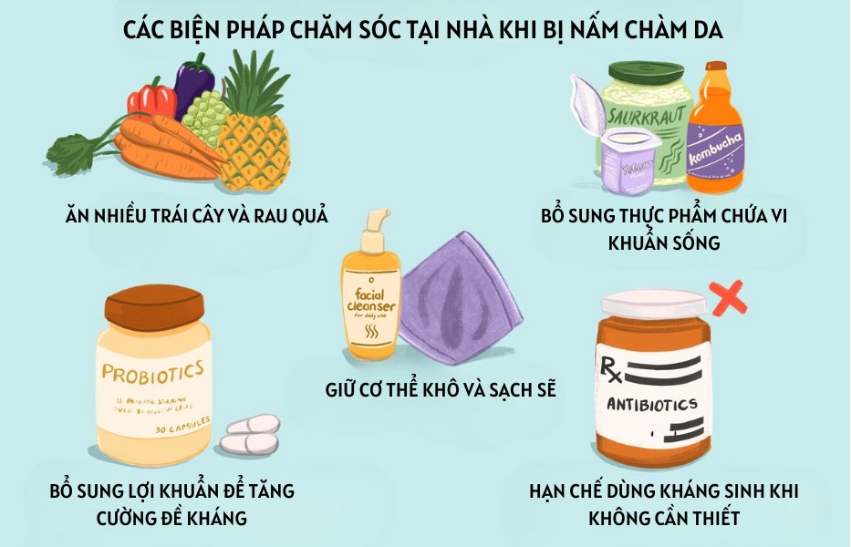 Các biện pháp chăm sóc nấm chàm da tại nhà