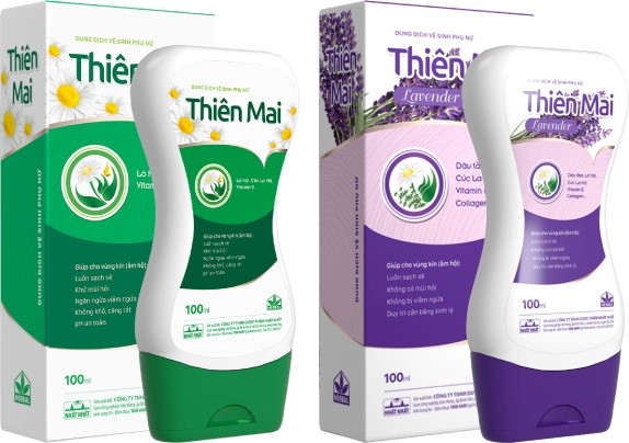 dung dịch vệ sinh phụ nữ màu xanh lá cây