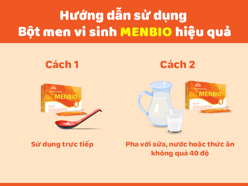 Cách dùng men vi sinh đúng chuẩn cho bé