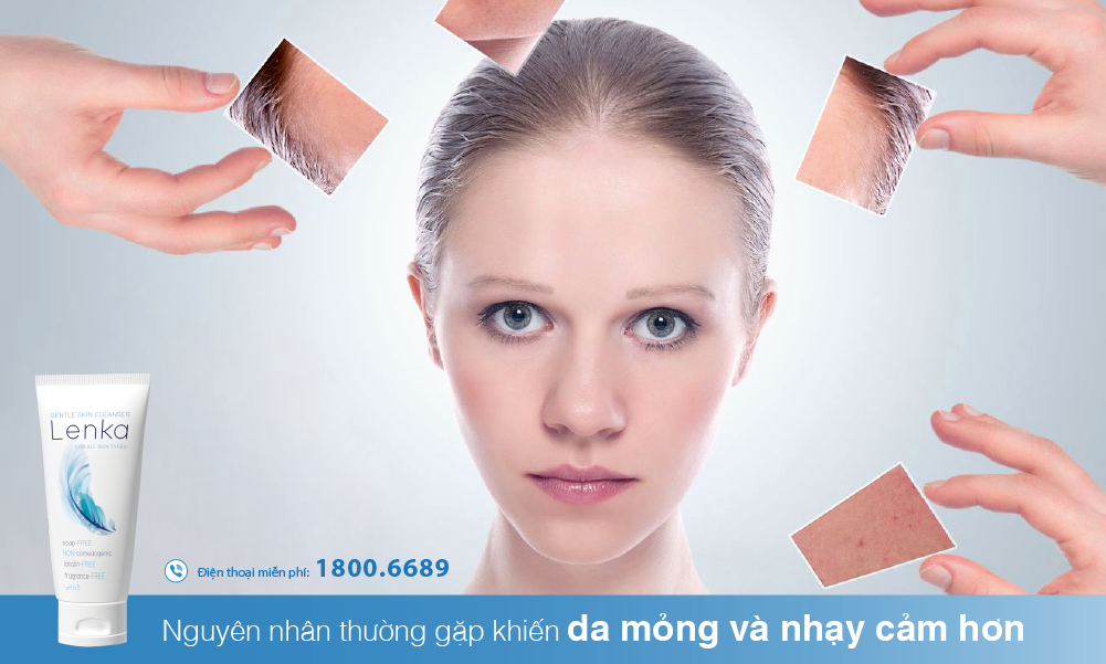 Sữa rửa mặt Lenka với công thức dịu nhẹ phù hợp cho làn da mỏng và nhạy cảm