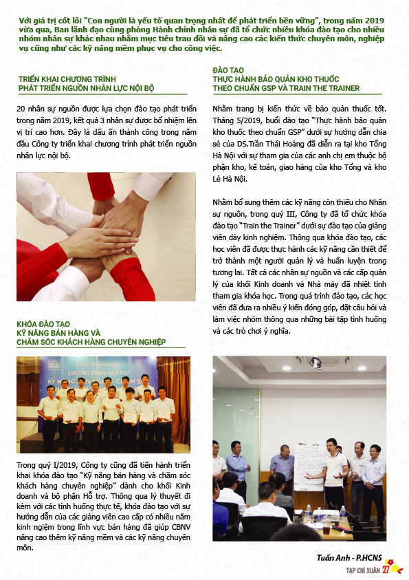 Bản tin nội bộ xuân Canh Tý 2020