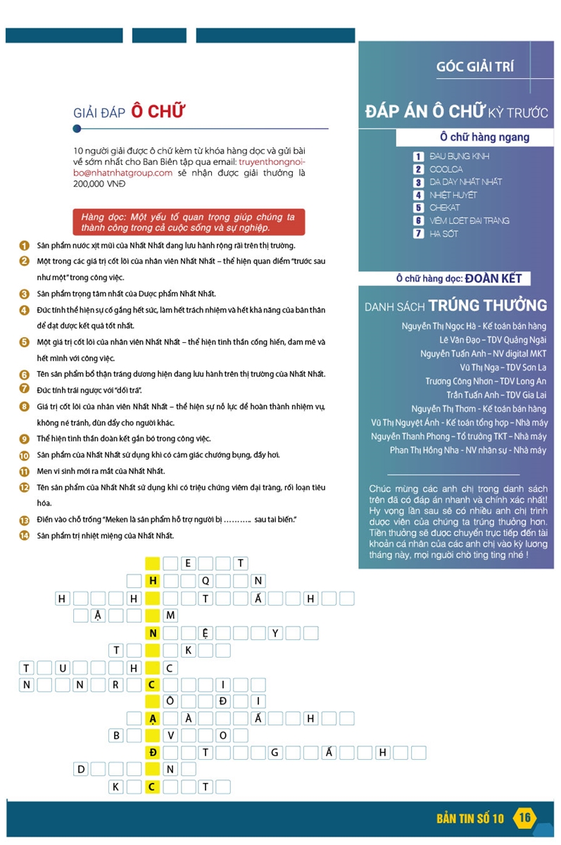 Bản tin nội bộ số 10