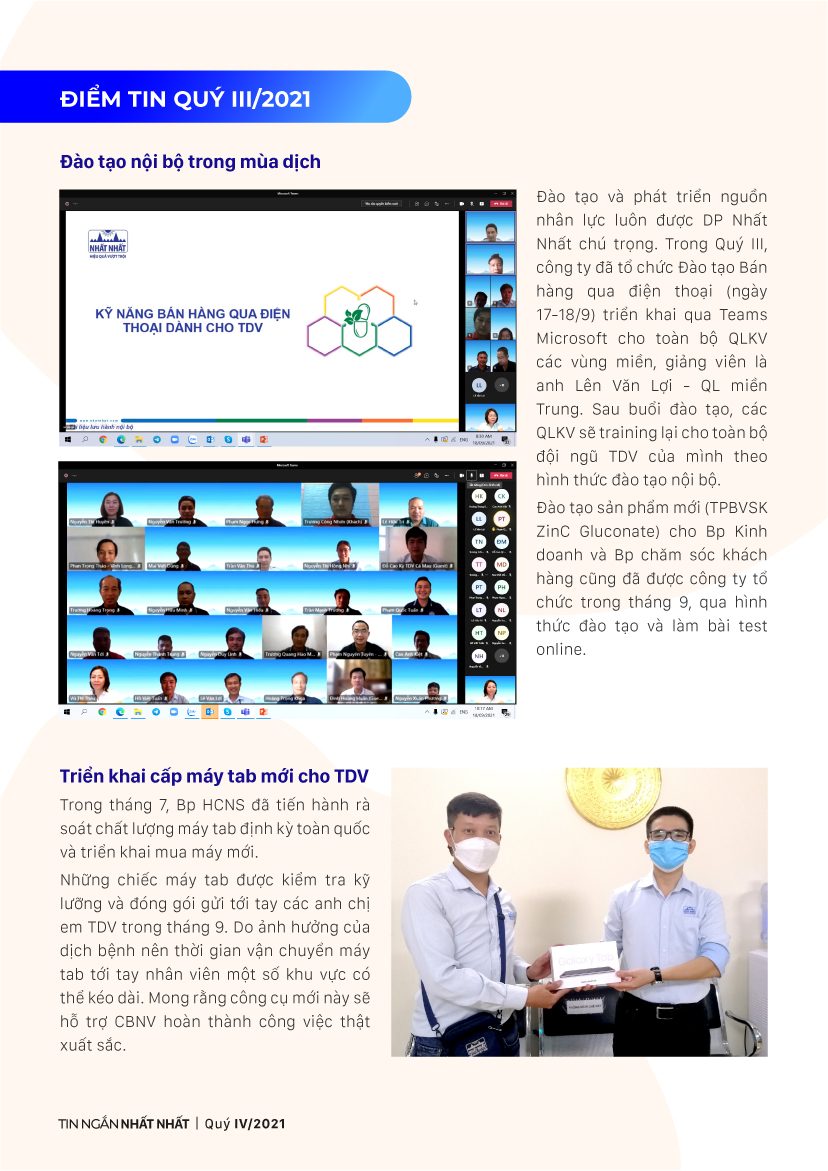Bản tin Nhất Nhất quý IV/2021 - Tăng tốc cán đích