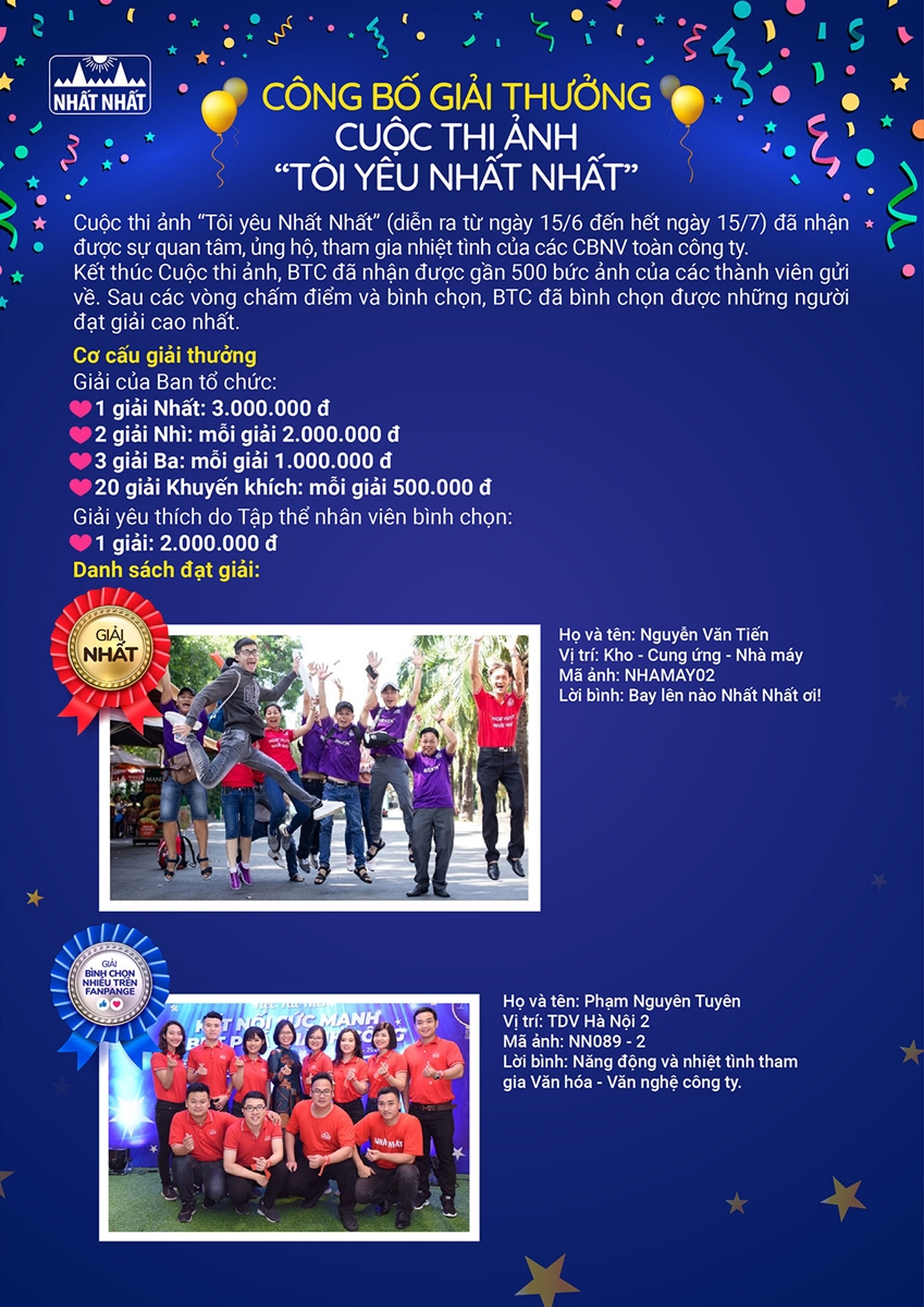 Giải thưởng Cuộc thi ảnh Tôi yêu Nhất Nhất