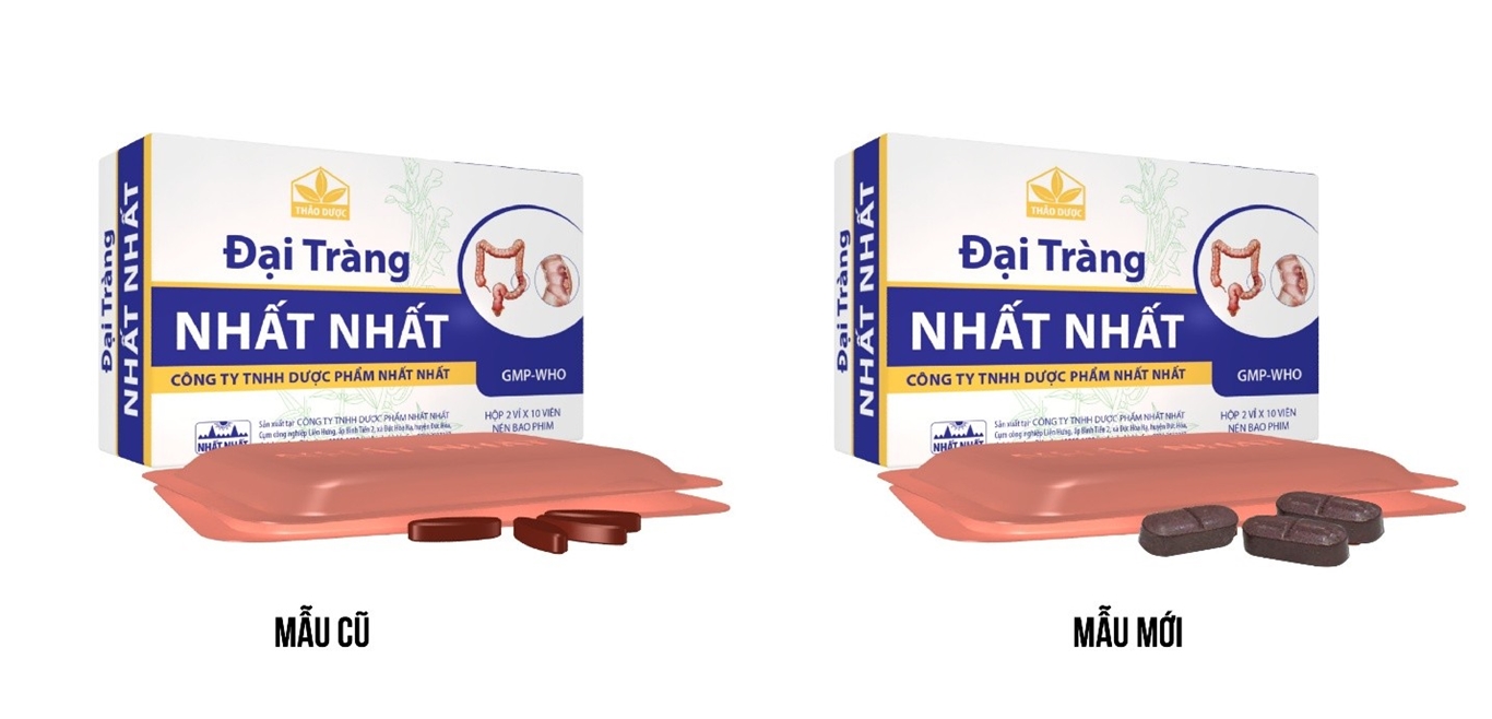 Thay đổi mẫu mã viên thuốc Đại Tràng Nhất Nhất 2021